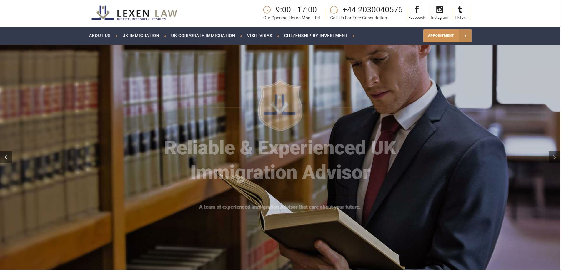 LEXEN LAW UK website preview