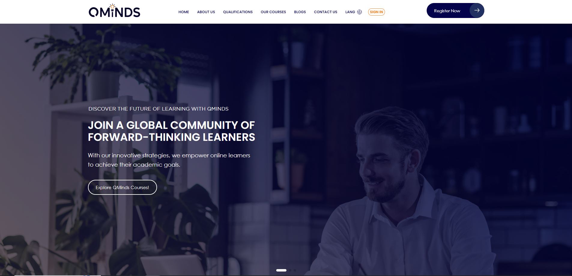 MyQMinds website preview