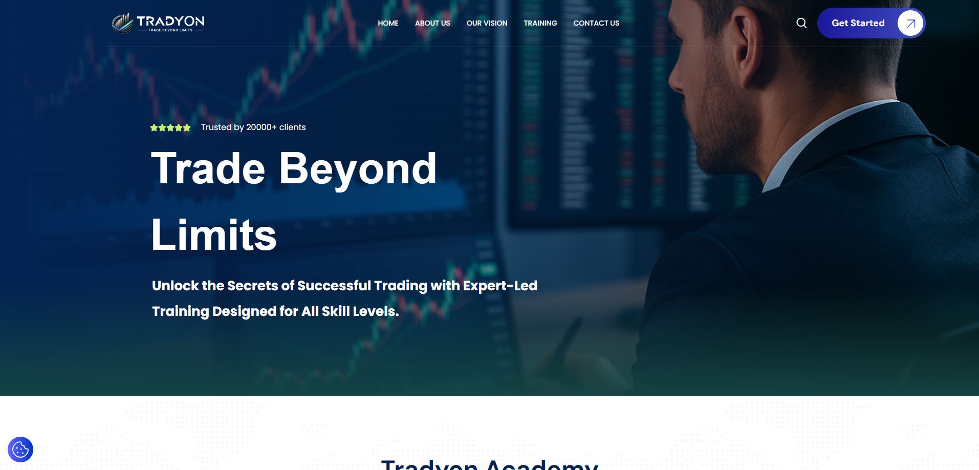 Tradyon Academy website preview