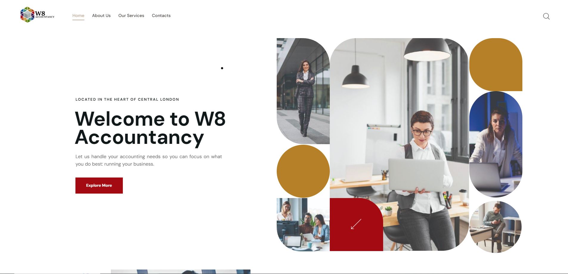 W8 Accountancy website preview